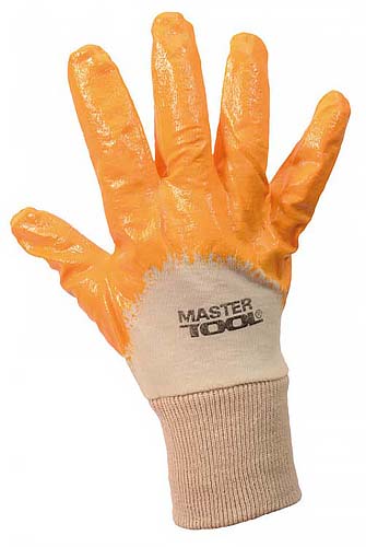 Фото перчатки master tool х/б, неполный нитрил в интернет магазине