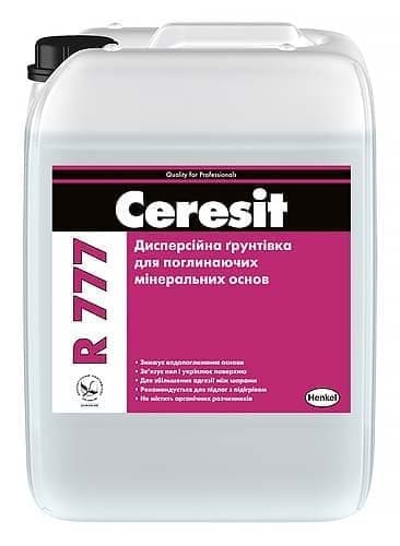 Картинка "грунтовка для впитывающих минеральных оснований ceresit r777" купить в Киеве