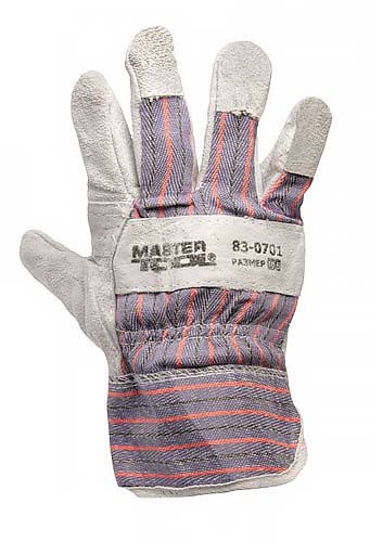 Фото перчатки master tool комбинированные, сшивная ладонь 10,5", 125-145 г в интернет магазине