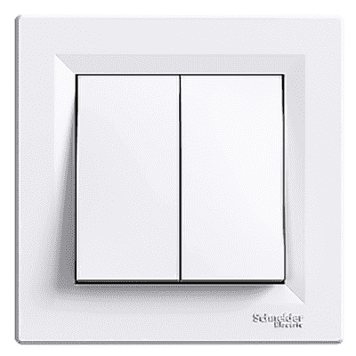 Картинка "выключатель 2-кл. кнопочный schneider electric asfora белый (eph1100121)" купить в Киеве