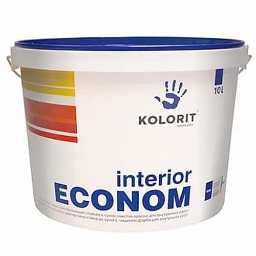 Картинка "краска интерьерная водно-дисперсионная kolorit econom белый" купить в Киеве