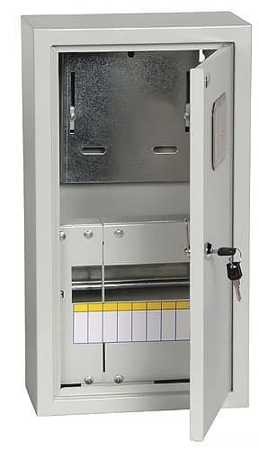 Фото щит учета и распределения навесной серый iek щурн под 1ф счетчик в интернет магазине