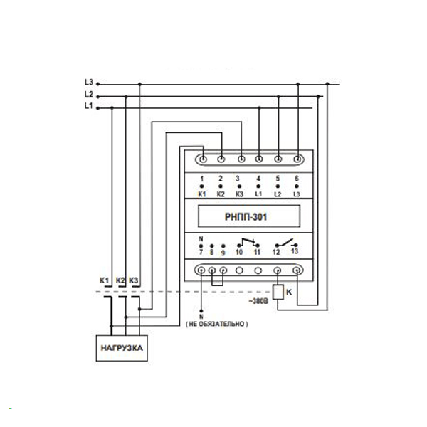 Трехфазное реле напряжения, перекоса и последовательности фаз Новатек-Электро РНПП-301