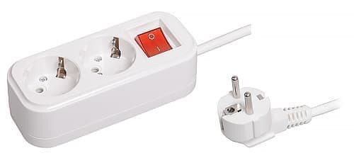 Фото удлинитель 2 места с заземлением и выключателем iek classic у02в 3х1,0мм2 в интернет магазине