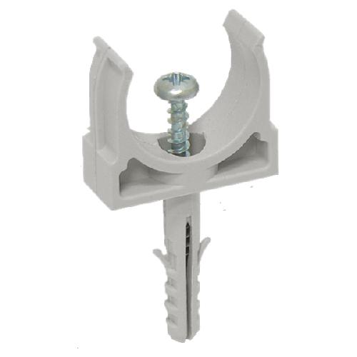 Фото крепление для трубы с защелкой и дюбелем iek ct в интернет магазине