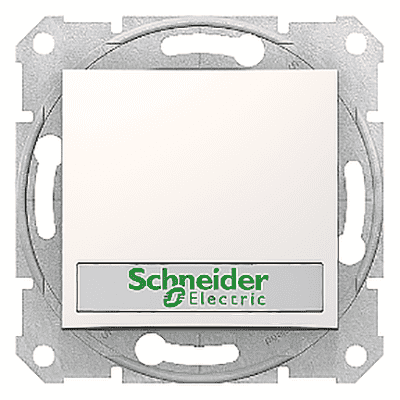 Фото выключатель 1-кл. кнопочный с подсветкой и полем для надписи schneider electric sedna в интернет магазине