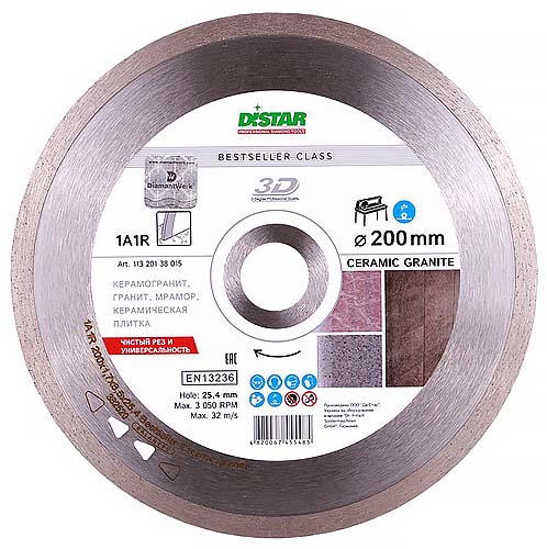 Фото диск алмазный отрезной по керамике distar bestseller ceramic granite в интернет магазине