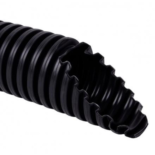 Труба гофрированная с протяжкой Kopos Super Monoflex ПВХ УФ 720N 5см черный цвет Д16 мм (1)